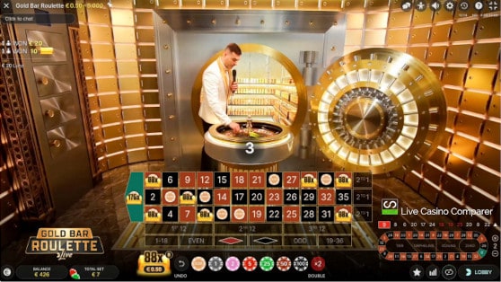 gold bar roulette casino